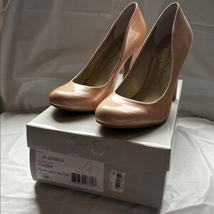 Powder Pearlized Patent Heels